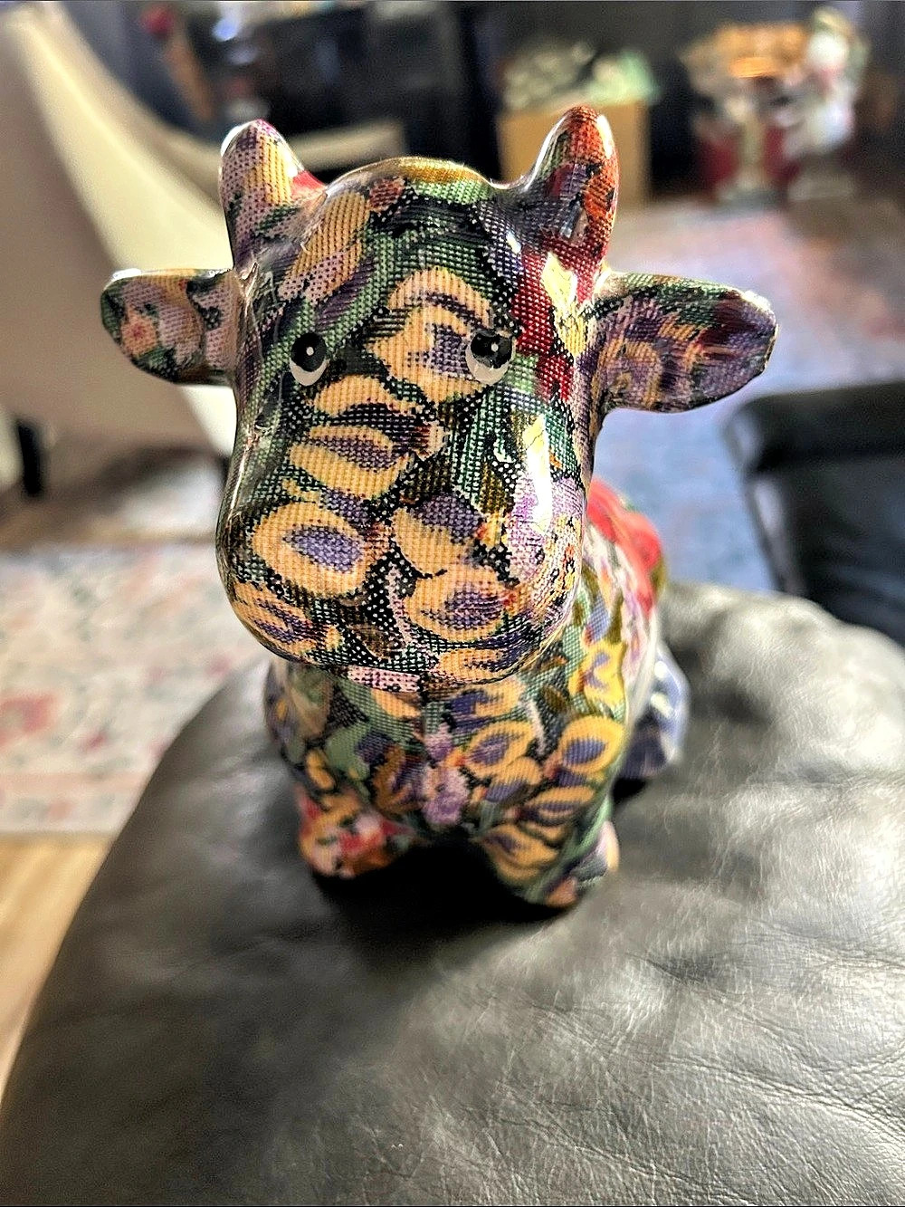 CowParade Flower Lover Cow Multicolor Floral Sculpture